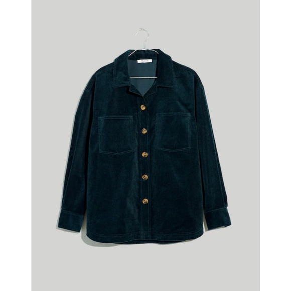 MADEWELL Women's Courduroy Oversized Shirt Jacket Size Medium NEW - Picture 1 of 6